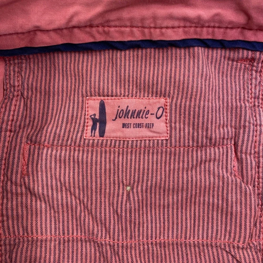 johnnie-O West Coast Prep Mens Salmon Pink Salmon Cotton Chino Shorts Size 30